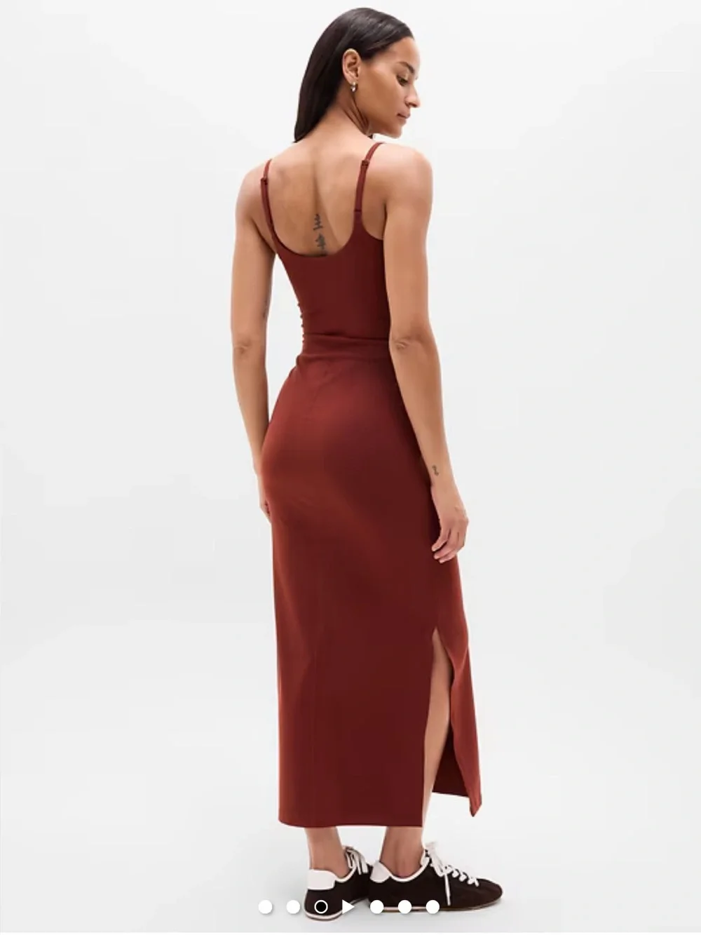 NWT ATHLETA transcend maxi dress in cinnamon rust XXS
